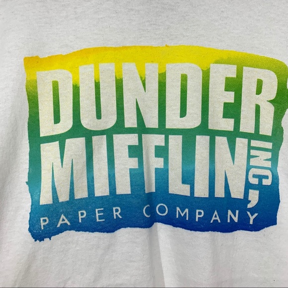 The Office Dunder Mifflin Mens Graphic Crewneck Short Sleeve Tee New Size Large - Picture 4 of 9